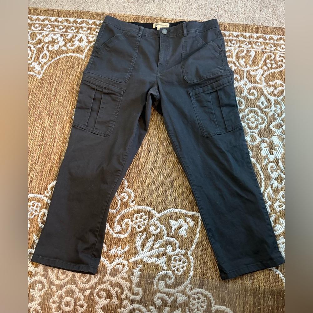Democracy Pants Womens 16 Grey Ab Technology Cargo Utility Hi Rise Stretch